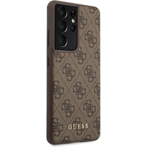 Hurtownia GSM - Etui Guess GUHCS21LG4GFBR Samsung Galaxy S21 Ultra brązowy/brown hard case 4G Metal Gold Logo - GUE944BR - {ean13} - Hurt