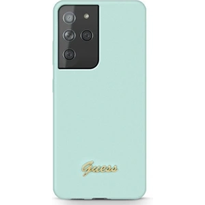Wholesale Guess GUHCS21LLSLMGLB Samsung Galaxy S21 Ultra blue hardcase Silicone Script Metal Logo - GUE945BLU - {ean13} - Hurt