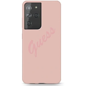 Hurtownia GSM - Etui Guess GUHCS21LLSVSPI Samsung Galaxy S21 Ultra różowy/pink hardcase Script Vintage - GUE948PNK - {ean13} - Hurt