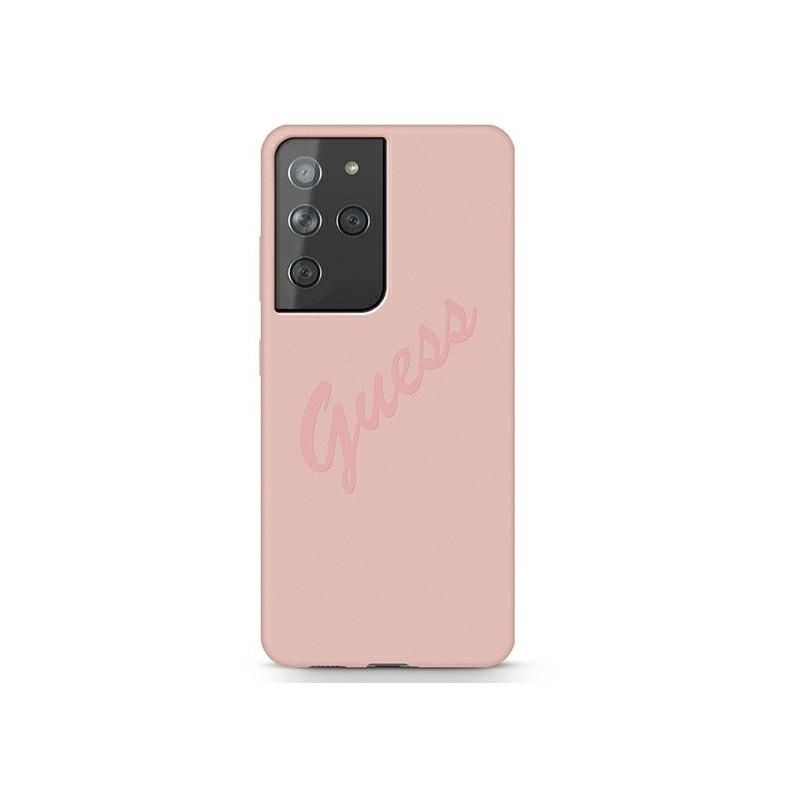 Hurtownia Guess - 3700740496084 - GUE948PNK - Etui Guess GUHCS21LLSVSPI Samsung Galaxy S21 Ultra różowy/pink hardcase Script Vintage - B2B homescreen