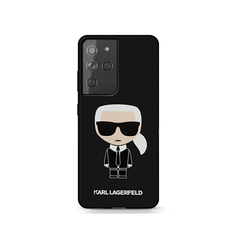 Karl Lagerfeld Distributor - 3700740496831 - KLD462BLK - Karl Lagerfeld KLHCS21LSLFKBK Samsung Galaxy S21 Ultra hardcase black Silicone Iconic - B2B homescreen