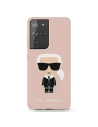 Etui Karl Lagerfeld KLHCS21LSLFKPI Samsung Galaxy S21 Ultra hardcase jasnoróżowy/pink Silicone Iconic