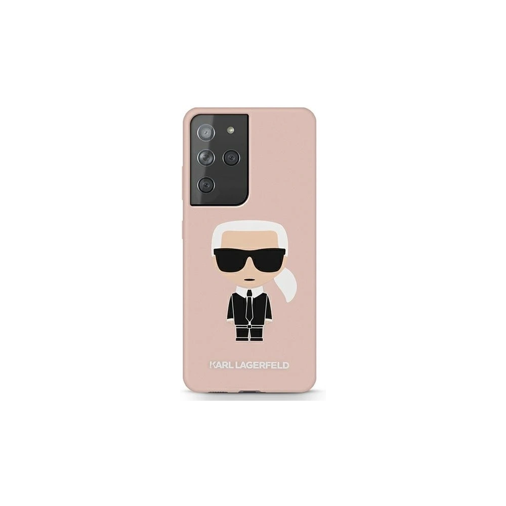 Wholesale Karl Lagerfeld KLHCS21LSLFKPI Samsung Galaxy S21 Ultra hardcase pink Silicone Iconic - KLD463PNK - {ean13} - Hurt