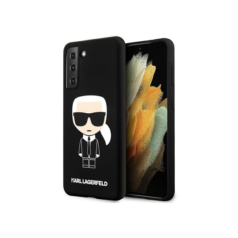 Karl Lagerfeld Distributor - 3700740496824 - KLD464BLK - Karl Lagerfeld KLHCS21MSLFKBK Samsung Galaxy S21+ Plus hardcase black Silicone Iconic - B2B homescreen