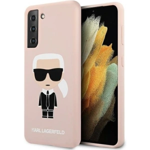 Karl Lagerfeld KLHCS21MSLFKPI Samsung Galaxy S21+ Plus hardcase pink Silicone Iconic