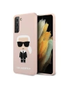 Hurtownia GSM - Etui Karl Lagerfeld KLHCS21MSLFKPI Samsung Galaxy S21+ Plus hardcase jasnoróżowy/pink Silicone Iconic - KLD465PNK - {ean13} - Hurt