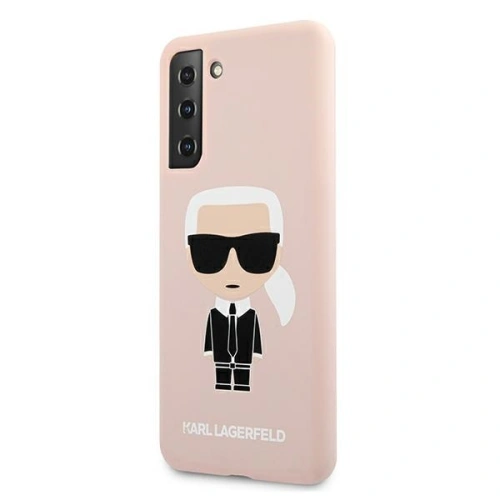 Etui Karl Lagerfeld KLHCS21MSLFKPI Samsung Galaxy S21+ Plus hardcase jasnoróżowy/pink Silicone Iconic