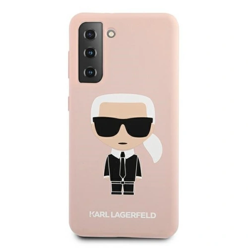 Etui Karl Lagerfeld KLHCS21MSLFKPI Samsung Galaxy S21+ Plus hardcase jasnoróżowy/pink Silicone Iconic