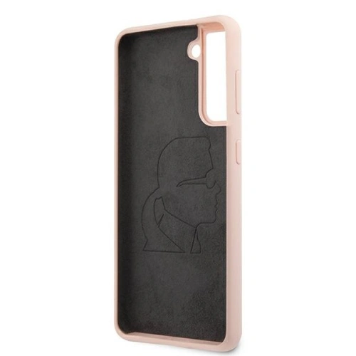 Etui Karl Lagerfeld KLHCS21MSLFKPI Samsung Galaxy S21+ Plus hardcase jasnoróżowy/pink Silicone Iconic
