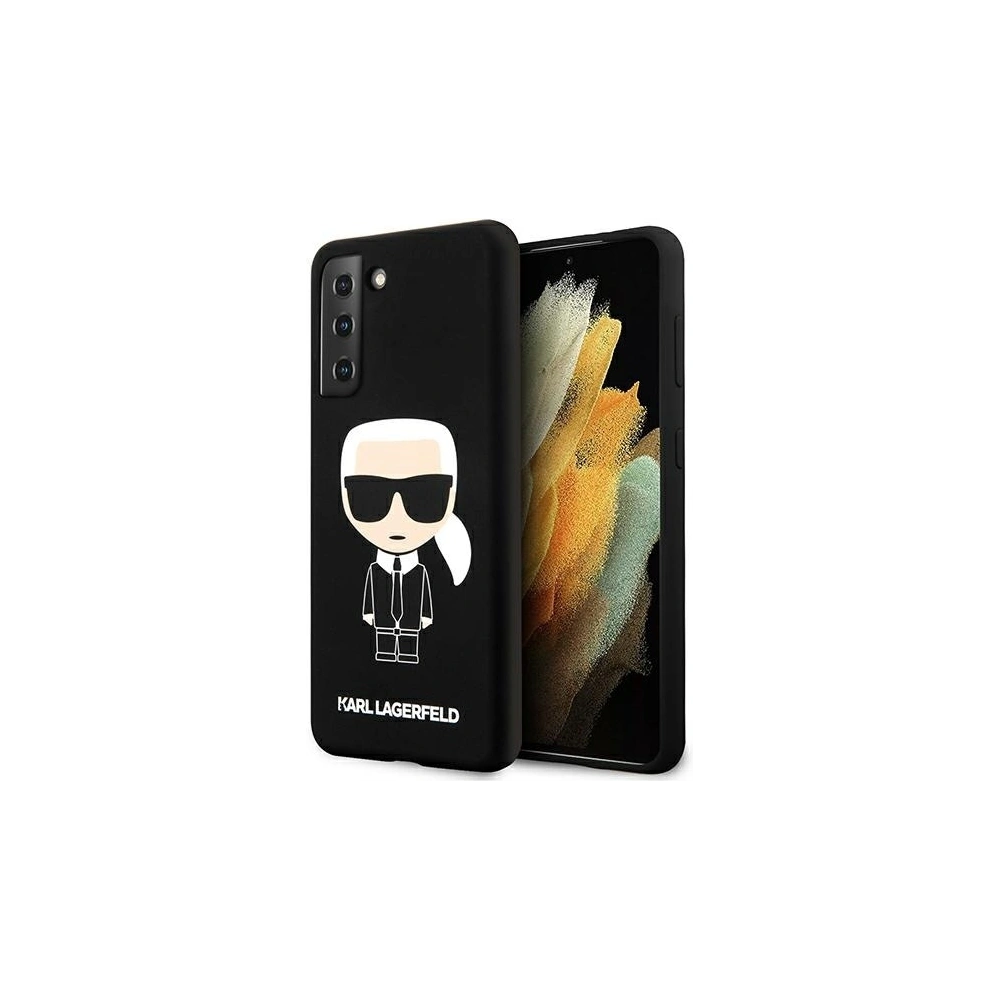 Hurtownia GSM - Etui Karl Lagerfeld KLHCS21SSLFKBK Samsung Galaxy S21 hardcase czarny/black Silicone Iconic - KLD466BLK - {ean13} - Hurt