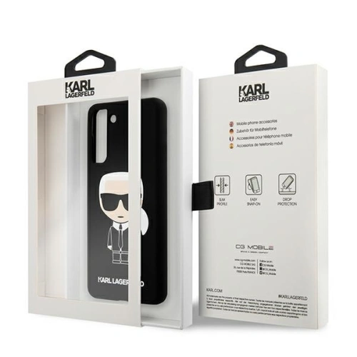 Etui Karl Lagerfeld KLHCS21SSLFKBK Samsung Galaxy S21 hardcase czarny/black Silicone Iconic