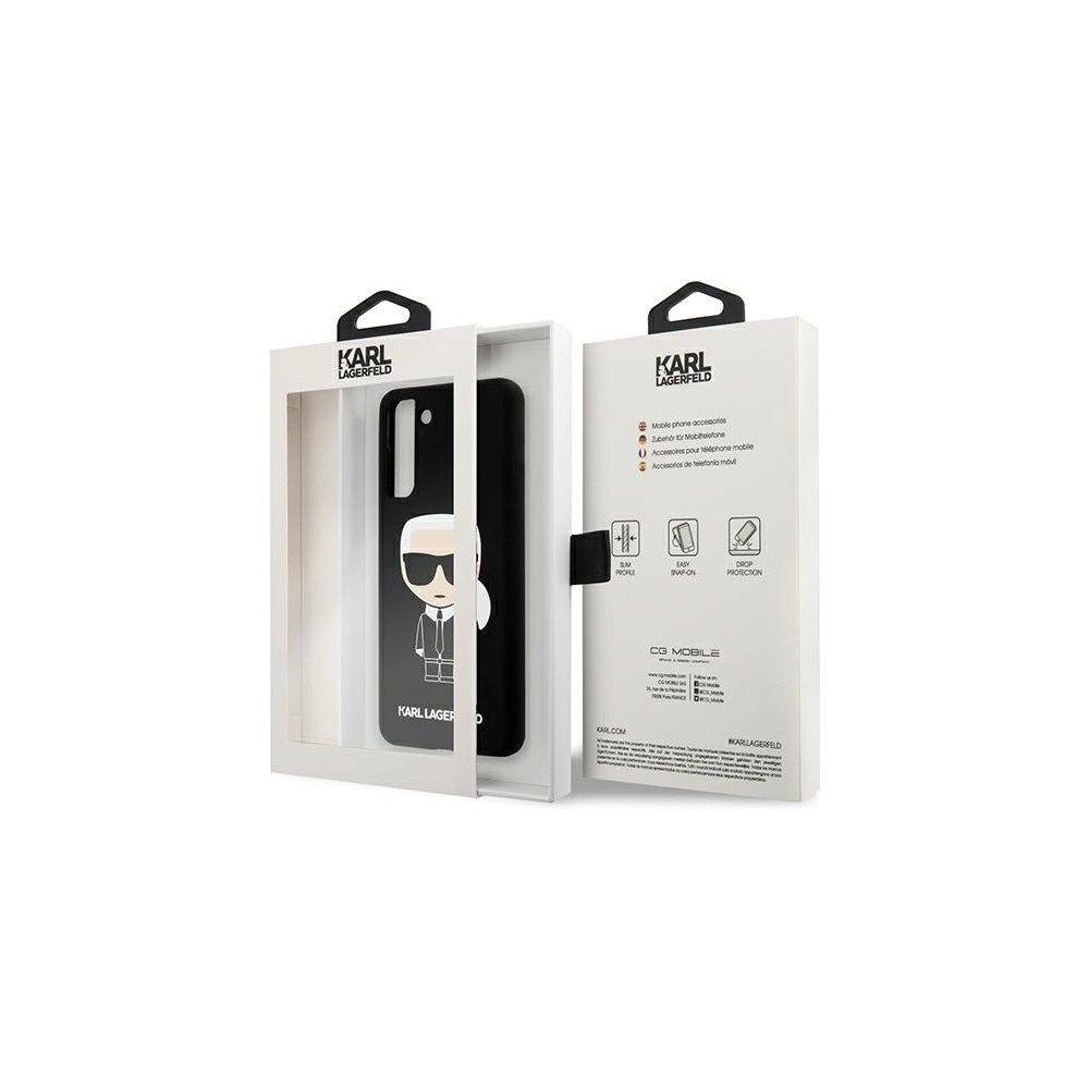 Wholesale Karl Lagerfeld KLHCS21SSLFKBK Samsung Galaxy S21 hardcase black Silicone Iconic - KLD466BLK - {ean13} - Hurt