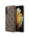 Etui Guess GUHCS21MG4GFBR Samsung Galaxy S21+ Plus brązowy/brown hard case 4G Metal Gold Logo