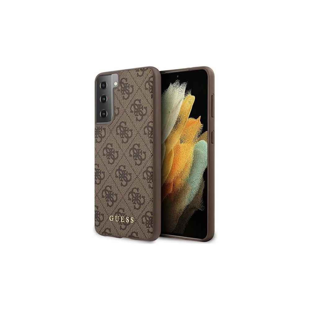 Hurtownia GSM - Etui Guess GUHCS21MG4GFBR Samsung Galaxy S21+ Plus brązowy/brown hard case 4G Metal Gold Logo - GUE949BR - {ean13} - Hurt