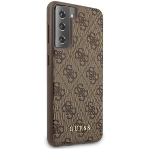 Hurtownia GSM - Etui Guess GUHCS21MG4GFBR Samsung Galaxy S21+ Plus brązowy/brown hard case 4G Metal Gold Logo - GUE949BR - {ean13} - Hurt