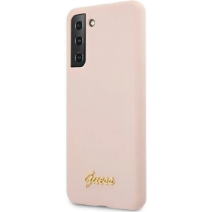 Hurtownia GSM - Guess Samsung Case GUHCS21MLSLMGLP Galaxy S21+ Plus rosa/rosa Hartschale Silikon Schrift Metall Logo - GUE950PNK - {ean13} - Hurt
