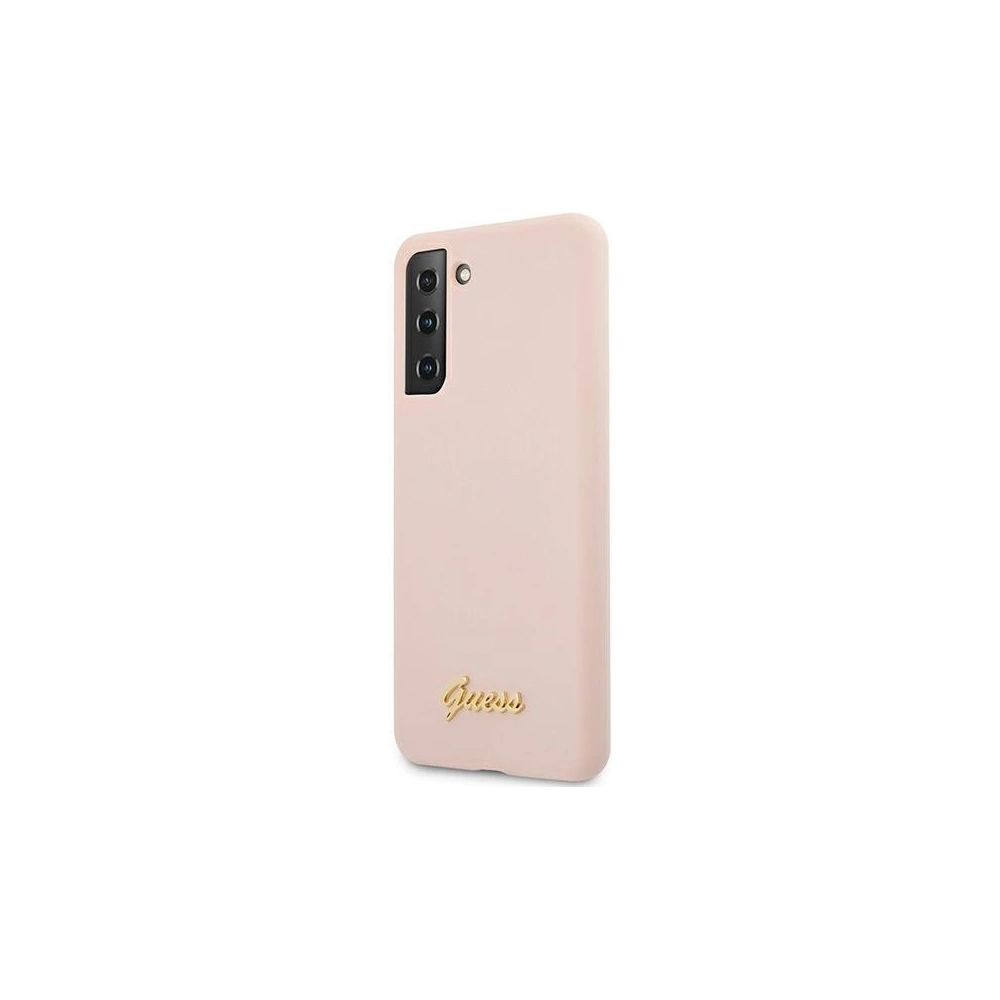 Hurtownia GSM - Etui Guess GUHCS21MLSLMGLP Samsung Galaxy S21+ Plus różowy/pink hardcase Silicone Script Metal Logo - GUE950PNK - {ean13} - Hurt