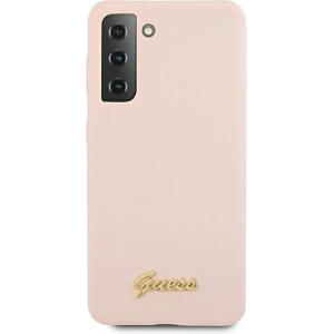 Hurtownia GSM - Guess Samsung Case GUHCS21MLSLMGLP Galaxy S21+ Plus rosa/rosa Hartschale Silikon Schrift Metall Logo - GUE950PNK - {ean13} - Hurt
