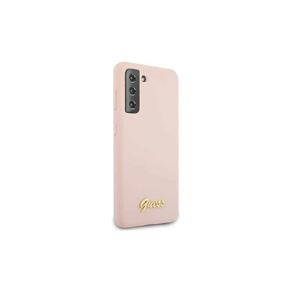 Hurtownia GSM - Etui Guess GUHCS21MLSLMGLP Samsung Galaxy S21+ Plus różowy/pink hardcase Silicone Script Metal Logo - GUE950PNK - {ean13} - Hurt
