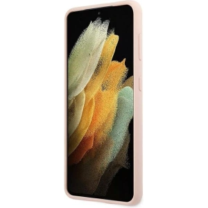 Hurtownia GSM - Guess Samsung Case GUHCS21MLSLMGLP Galaxy S21+ Plus rosa/rosa Hartschale Silikon Schrift Metall Logo - GUE950PNK - {ean13} - Hurt