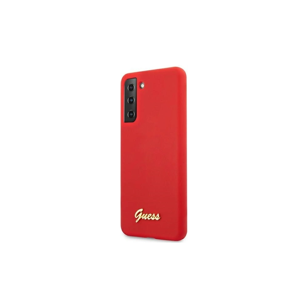 Wholesale Guess GUHCS21MLSLMGRE Samsung Galaxy S21+ Plus red hardcase Silicone Script Metal Logo - GUE951RED - {ean13} - Hurt