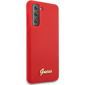 Hurtownia GSM - Etui Guess GUHCS21MLSLMGRE Samsung Galaxy S21+ Plus czerwony/red hardcase Silicone Script Metal Logo - GUE951RED - {ean13} - Hurt
