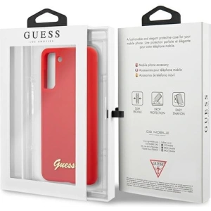 Hurtownia GSM - Etui Guess GUHCS21MLSLMGRE Samsung Galaxy S21+ Plus czerwony/red hardcase Silicone Script Metal Logo - GUE951RED - {ean13} - Hurt