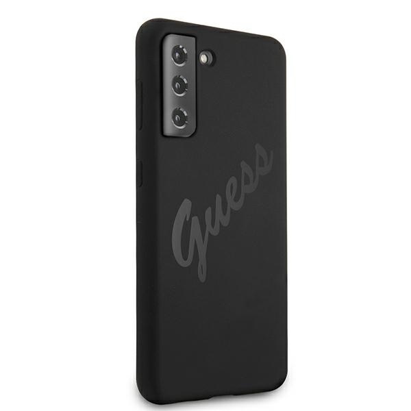 Kryt Guess GUHCS21MLSVSBK Samsung Galaxy S21+ Plus black hardcase Script Vintage