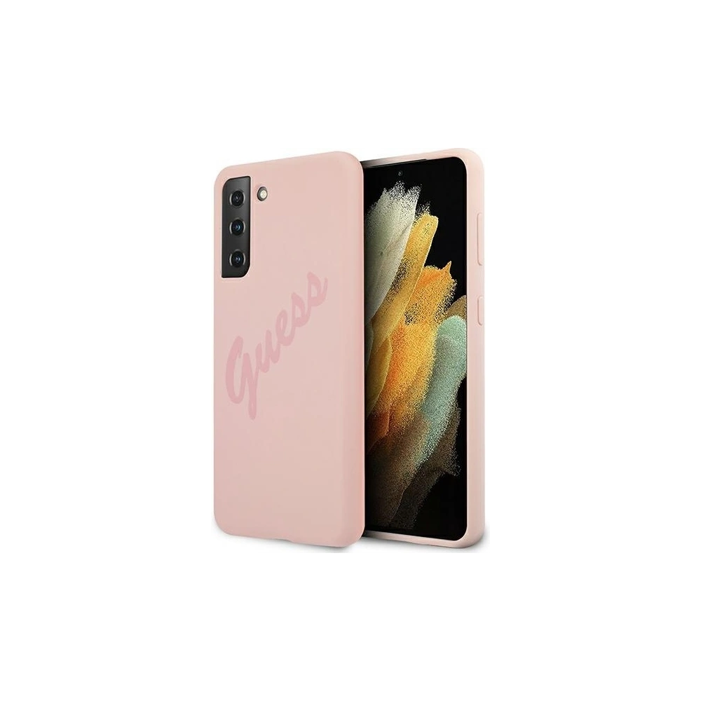 Hurtownia GSM - Etui Guess GUHCS21MLSVSPI Samsung Galaxy S21+ Plus różowy/pink hardcase Script Vintage - GUE953PNK - {ean13} - Hurt