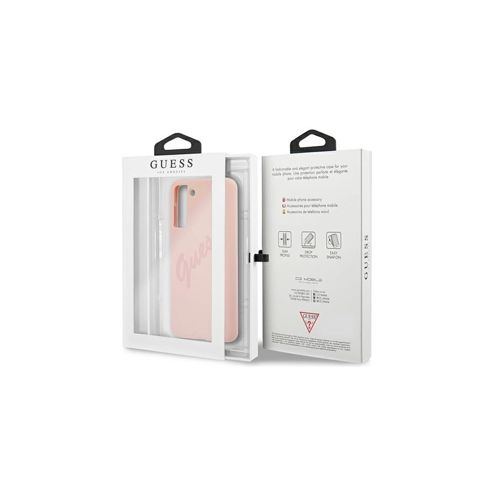 Hurtownia GSM - Etui Guess GUHCS21MLSVSPI Samsung Galaxy S21+ Plus różowy/pink hardcase Script Vintage - GUE953PNK - {ean13} - Hurt