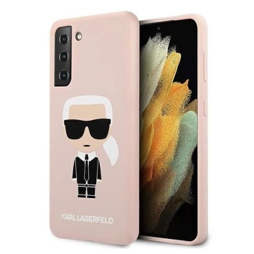 Hurtownia Karl Lagerfeld - 3700740496848 - KLD467PNK - Etui Karl Lagerfeld KLHCS21SSLFKPI Samsung Galaxy S21 hardcase jasnoróżowy/pink Silicone Iconic - B2B homescreen