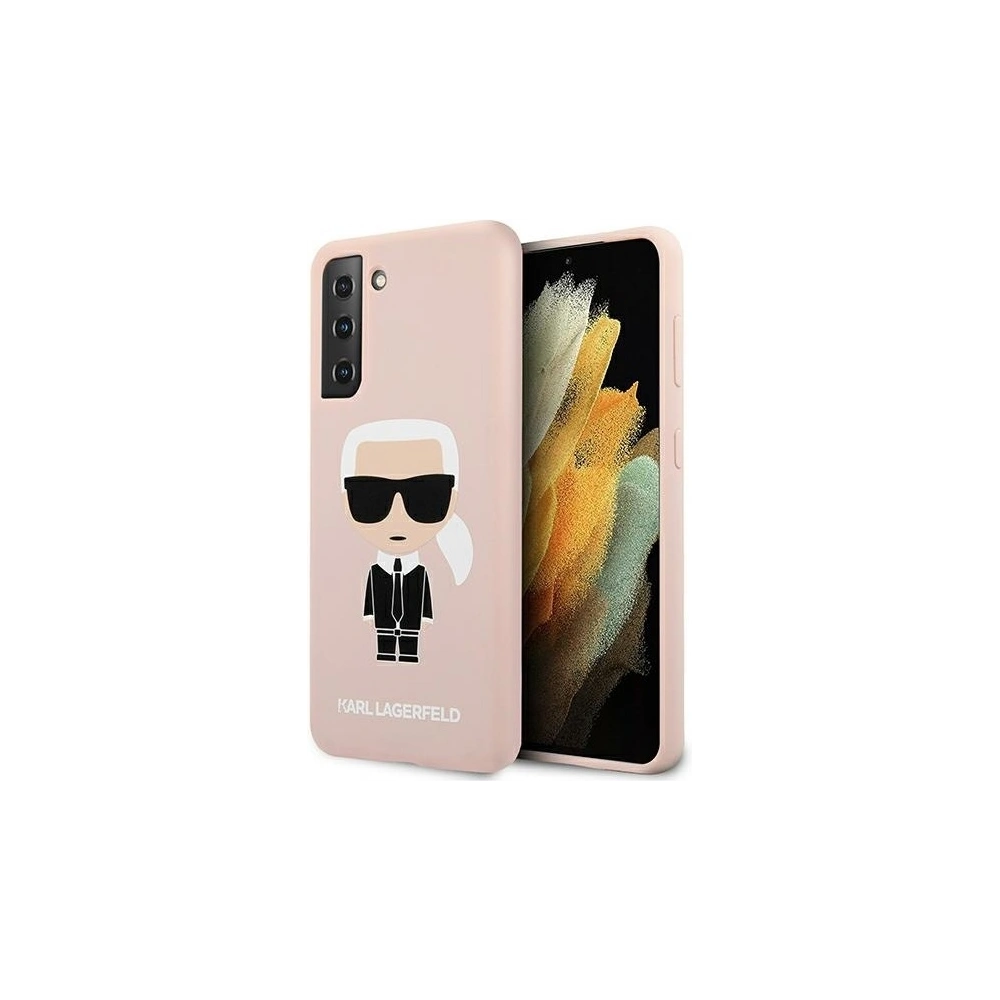 Wholesale Karl Lagerfeld KLHCS21SSLFKPI Samsung Galaxy S21 hardcase pink Silicone Iconic - KLD467PNK - {ean13} - Hurt