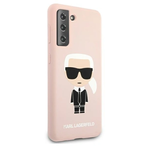 Etui Karl Lagerfeld KLHCS21SSLFKPI Samsung Galaxy S21 hardcase jasnoróżowy/pink Silicone Iconic