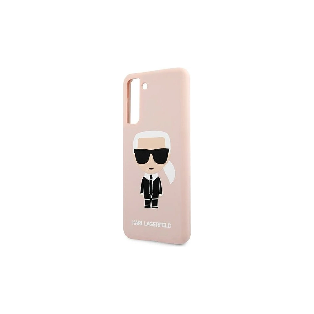 Hurtownia GSM - Karl Lagerfeld Samsung Case KLHCS21SSLFKPI Galaxy S21 Hartschalenetui hellrosa/rosa Silikon Iconic - KLD467PNK - {ean13} - Hurt