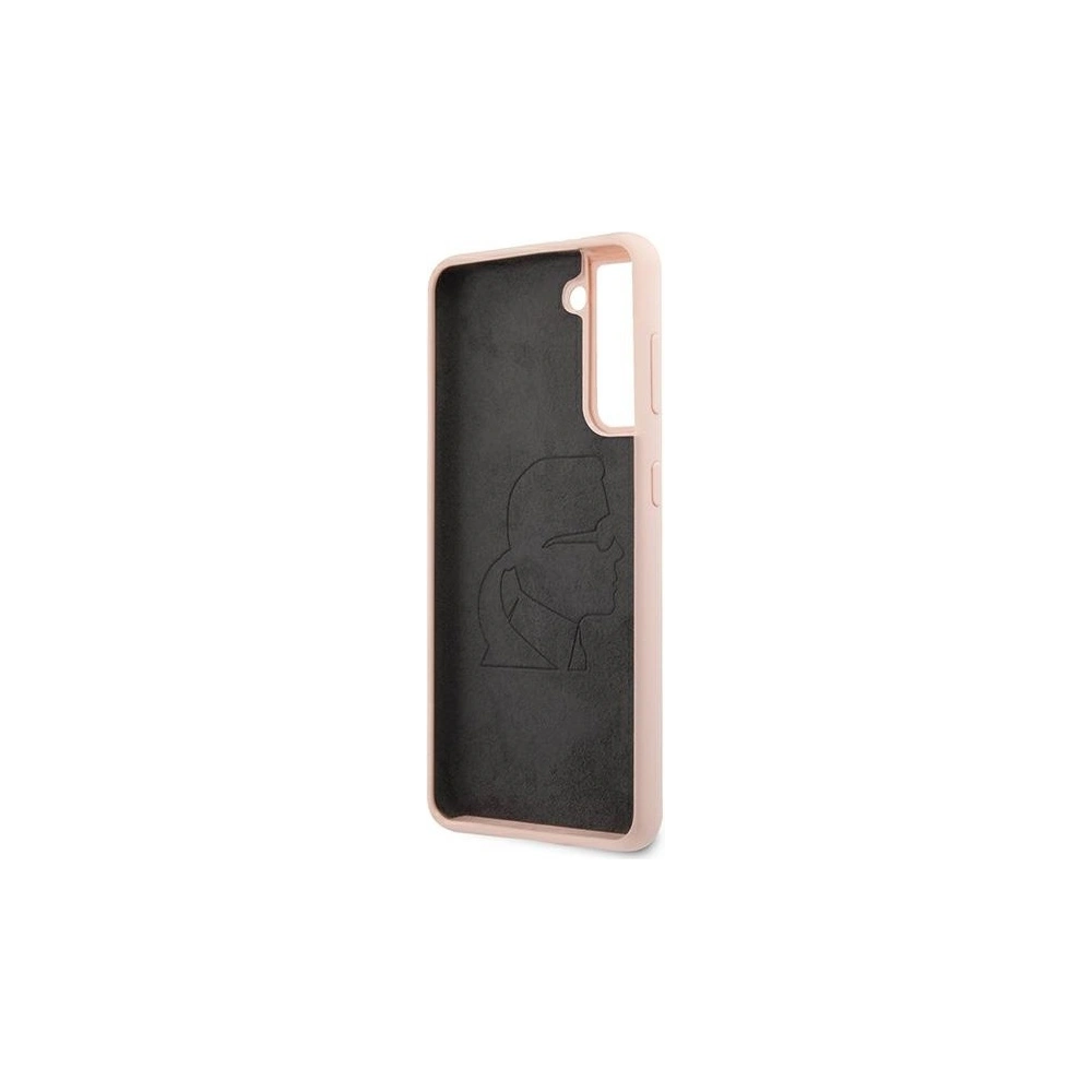 Hurtownia GSM - Karl Lagerfeld Samsung Case KLHCS21SSLFKPI Galaxy S21 Hartschalenetui hellrosa/rosa Silikon Iconic - KLD467PNK - {ean13} - Hurt