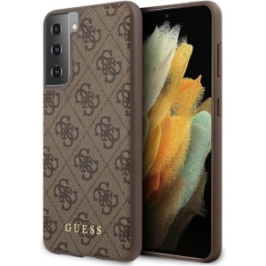 Hurtownia GSM - Etui Guess GUHCS21SG4GFBR Samsung Galaxy S21 brązowy/brown hard case 4G Metal Gold Logo - GUE954BR - {ean13} - Hurt