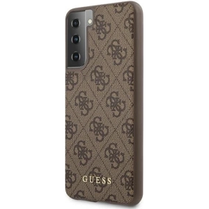 Hurtownia GSM - Etui Guess GUHCS21SG4GFBR Samsung Galaxy S21 brązowy/brown hard case 4G Metal Gold Logo - GUE954BR - {ean13} - Hurt