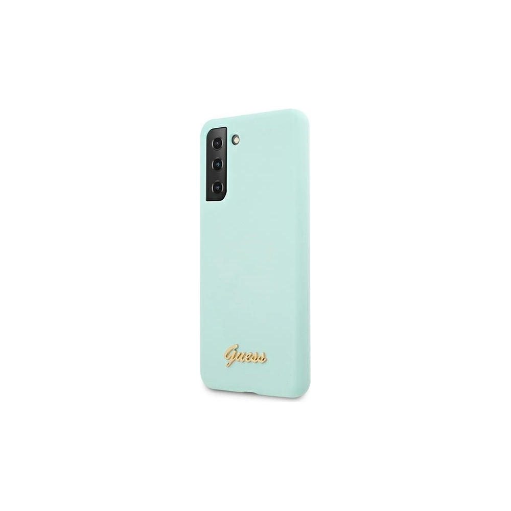 Hurtownia GSM - Etui Guess GUHCS21SLSLMGLB Samsung Galaxy S21 niebieski/blue hardcase Silicone Script Metal Logo - GUE955BLU - {ean13} - Hurt