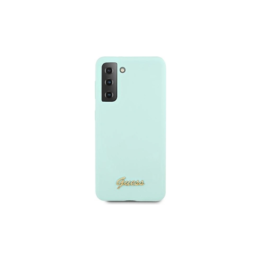 Hurtownia GSM - Etui Guess GUHCS21SLSLMGLB Samsung Galaxy S21 niebieski/blue hardcase Silicone Script Metal Logo - GUE955BLU - {ean13} - Hurt