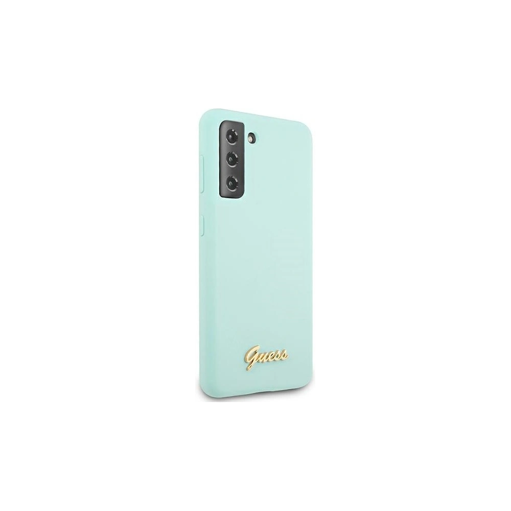 Hurtownia GSM - Etui Guess GUHCS21SLSLMGLB Samsung Galaxy S21 niebieski/blue hardcase Silicone Script Metal Logo - GUE955BLU - {ean13} - Hurt