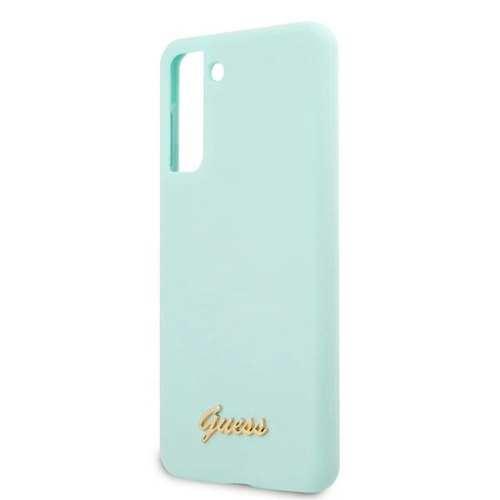 Etui Guess GUHCS21SLSLMGLB Samsung Galaxy S21 niebieski/blue hardcase Silicone Script Metal Logo