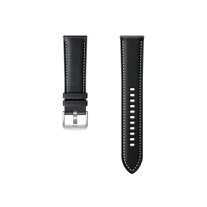 Samsung Distributor - 8806090558337 - SMG383BLK - Samsung Galaxy Watch 22mm Strap ET-SLR84LBEGEU Stitch Leather black - B2B homescreen