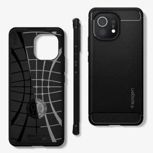Hurtownia GSM - Etui Spigen Rugged Armor Xiaomi Mi 11 Matte Black - SPN1492BLK - {ean13} - Hurt