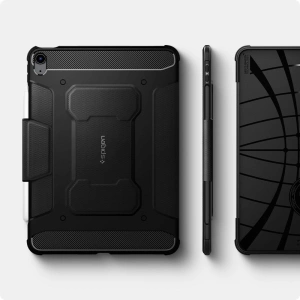 Hurtownia GSM - Etui Spigen Rugged Armor Pro Apple iPad Air 10.9 2020/2022 (4. i 5. generacji) / iPad Air 11 2024 (6. generacji) Black - SPN1495BLK - {ean13} - Hurt