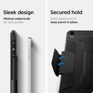 Hurtownia GSM - Etui Spigen Rugged Armor Pro Apple iPad Air 10.9 2020/2022 (4. i 5. generacji) / iPad Air 11 2024 (6. generacji) Black - SPN1495BLK - {ean13} - Hurt