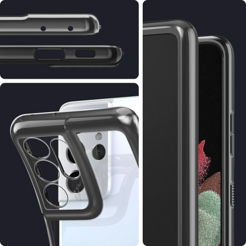 Etui Spigen Optik Crystal Samsung Galaxy S21 Ultra Chrome Grey