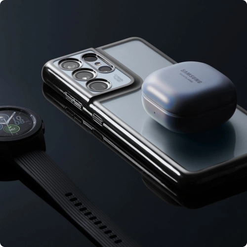 Etui Spigen Optik Crystal Samsung Galaxy S21 Ultra Chrome Grey