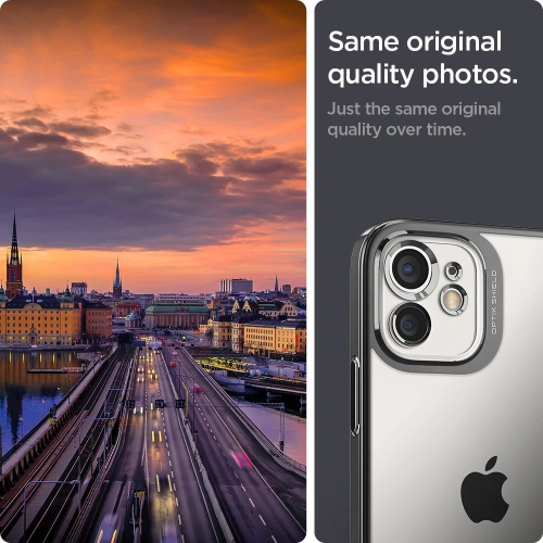 Etui Spigen Optik Crystal Apple iPhone 12 Chrome Grey