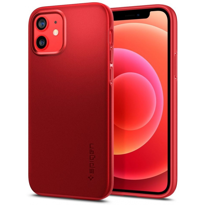 Hurtownia Spigen - 8809756641206 - SPN1508RED - Etui Spigen Thin Fit Apple iPhone 12/12 Pro Red - B2B homescreen