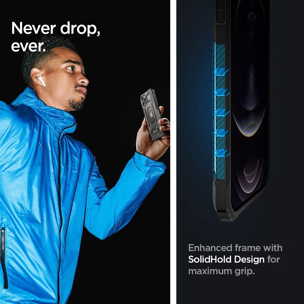 Wholesale Spigen Nitro Force Apple iPhone 12 Pro Max Matte Black - SPN1509BLK - {ean13} - Hurt